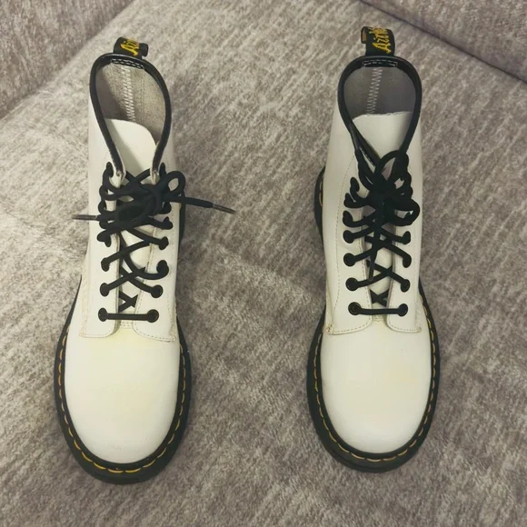 Dr. Martens White Leather Boots - Picture 8 of 8